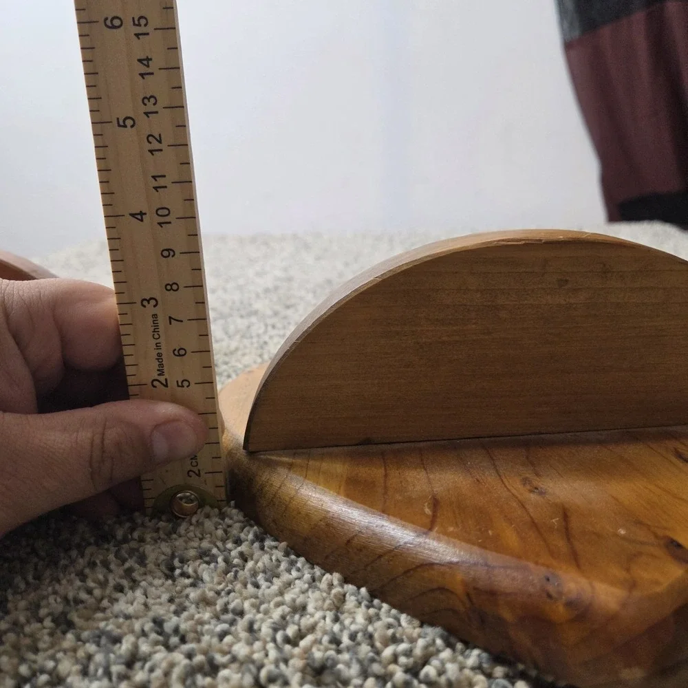 Vintage wooden heart shaped shelf with Heart Cut Out set Of two